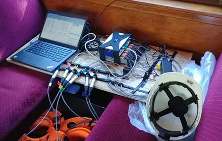 Electronic gear used to measure earth movement